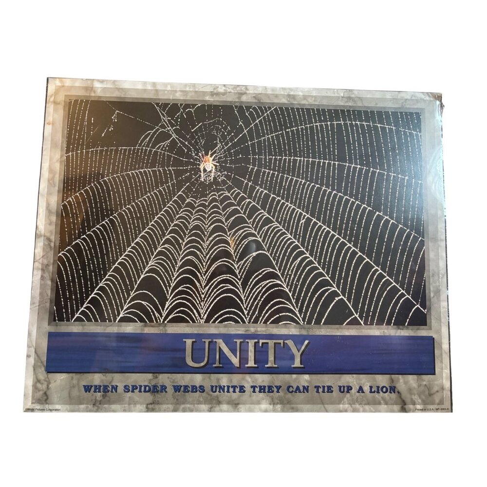 Vintage 16x20 Ready to Hang or Frame Print New "Unity" Spider Web